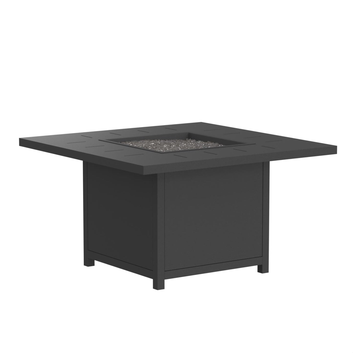 O.W. Lee Haven Fire Pit | 42" Sq. Aluminum Chat Height Haven Fire Pit