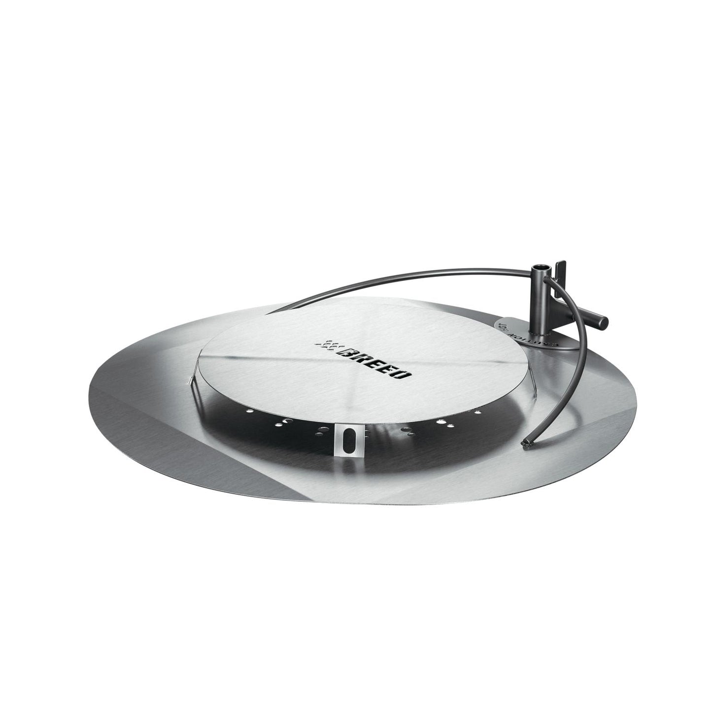 O.W. Lee Compass Fire Pit | Breeo® Outpost 24" Heat Deflector (Includes Post)