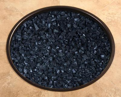 O.W. Lee Accessories Fire Pit | Black 6 lbs. Crushed Fire Glass Kit