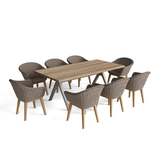 SET-39A 9-pc Alura Padua Dining Table Set — View 2