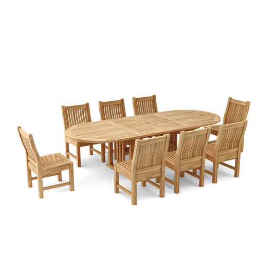 Sahara Dining Side Chair 9-Pieces Oval Dining Set — View 2