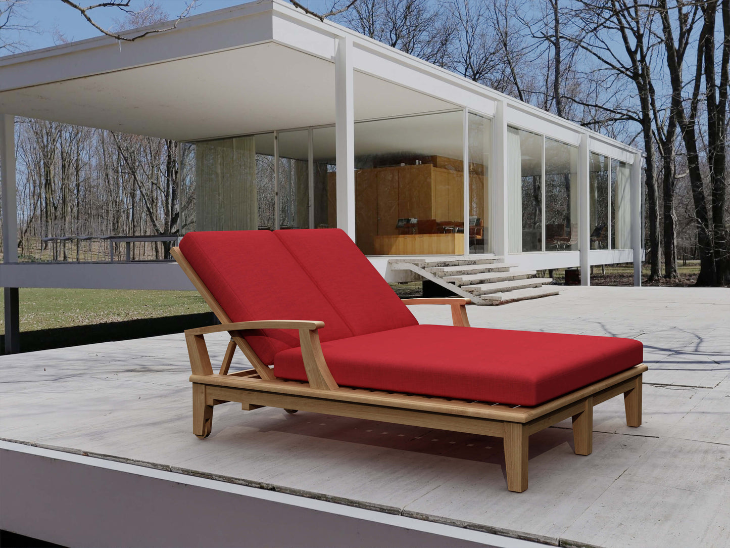 Brianna Double Sun Lounger with Arm — View 4