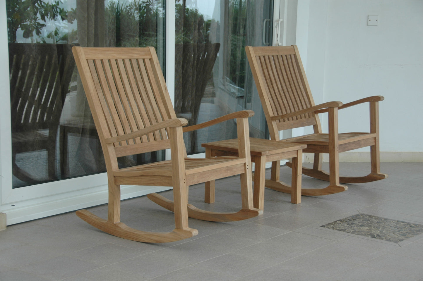 Del-Amo Bahama 3-Pieces Set with Square Side Table — View 3