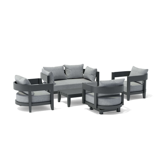 SET-173 5-pc Coronado Aluminum Deep Seating Set — View 2