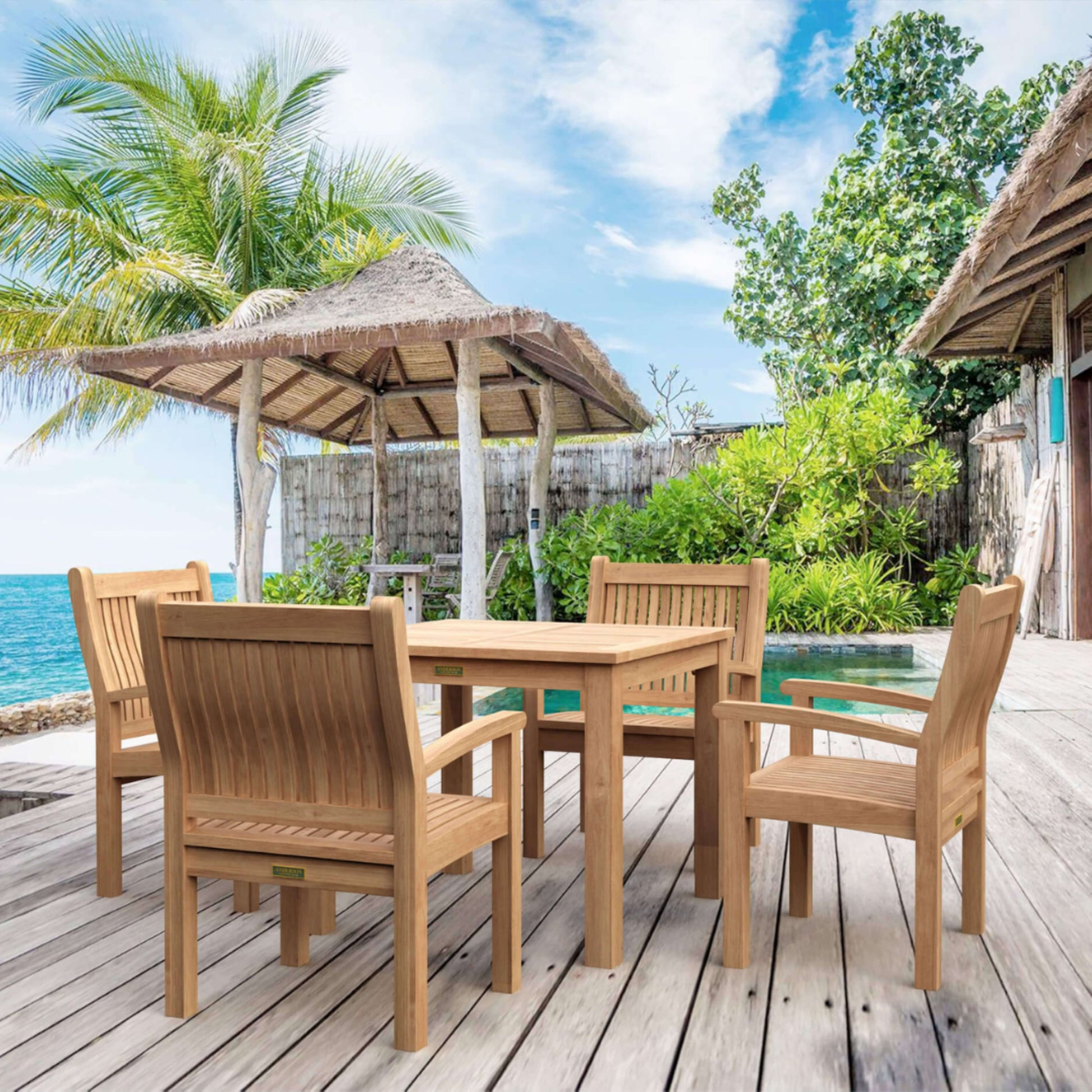 Anderson Teak Bahama Sahara 5-Piece Bistro Table | Anderson Teak Bahama Collection