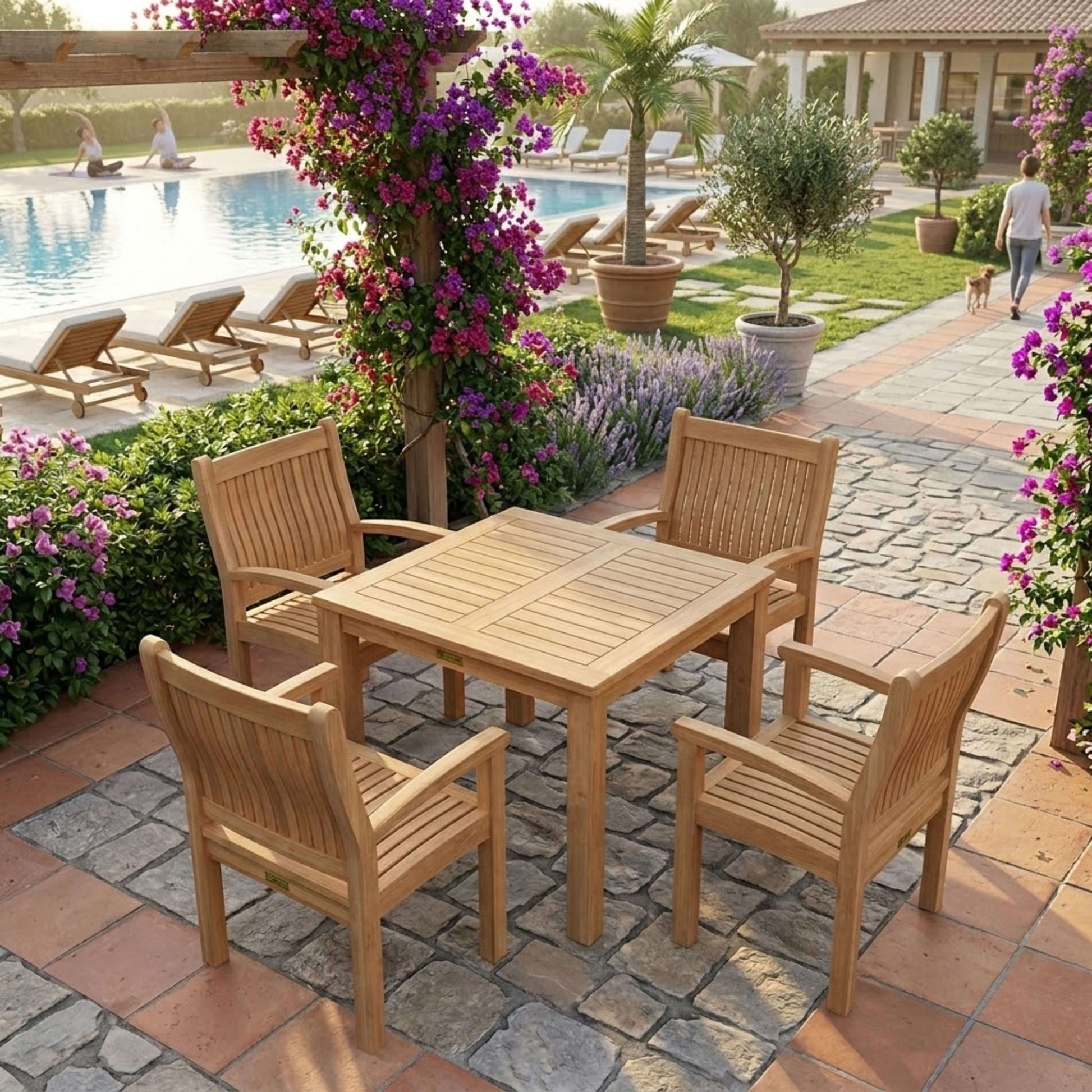 Anderson Teak Bahama Sahara 5-Piece Bistro Table | Anderson Teak Bahama Collection