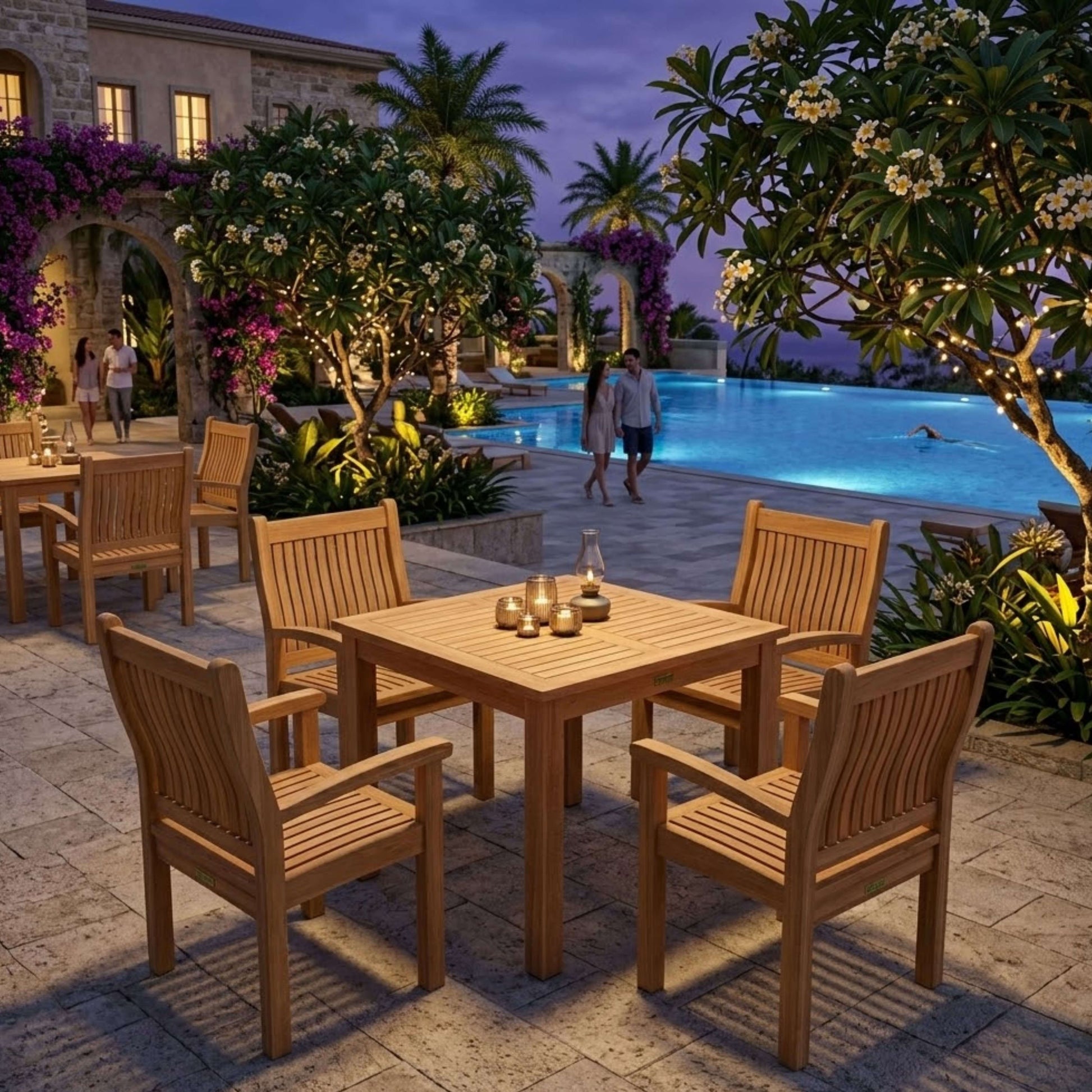 Anderson Teak Bahama Sahara 5-Piece Bistro Table | Anderson Teak Bahama Collection