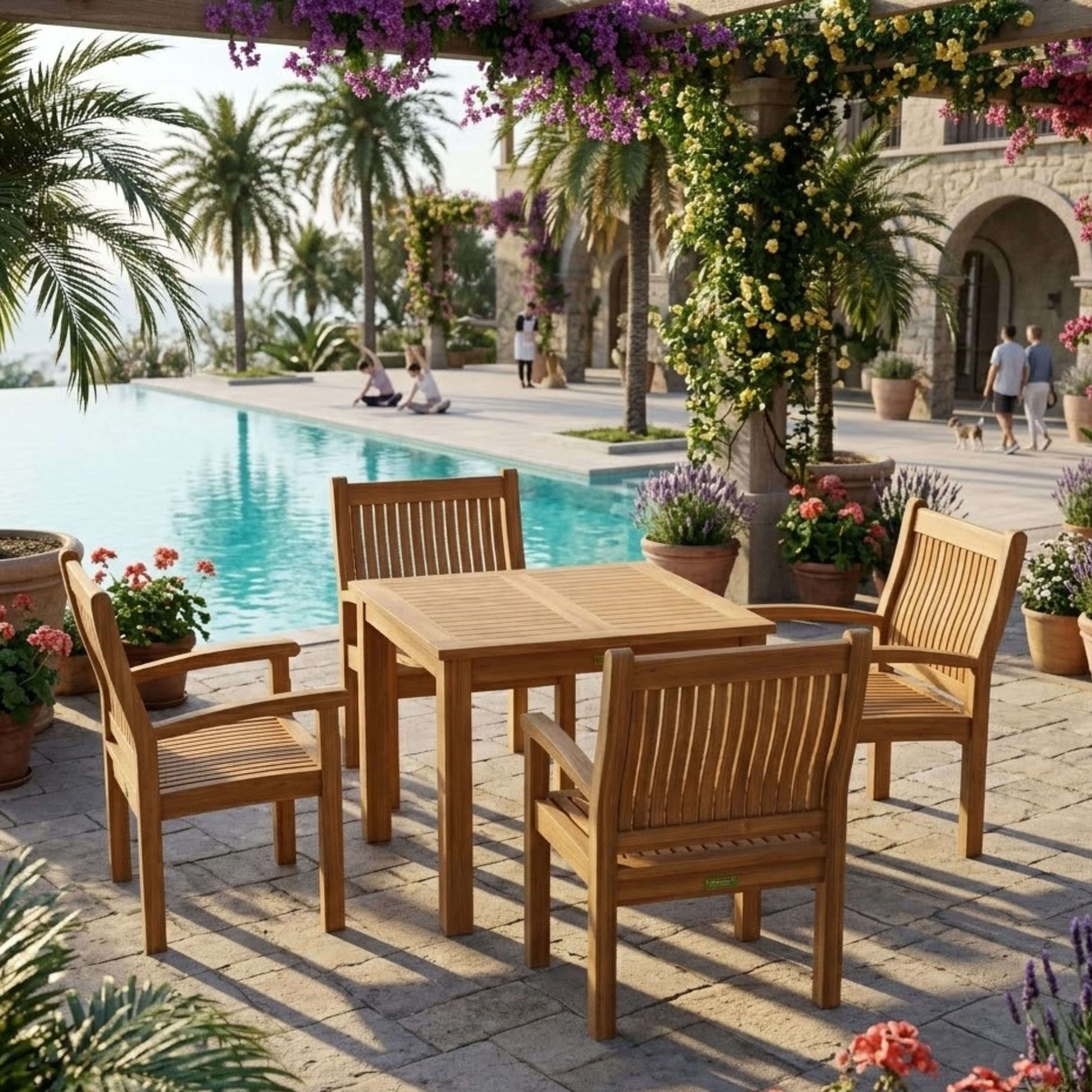 Anderson Teak Bahama Sahara 5-Piece Bistro Table | Anderson Teak Bahama Collection