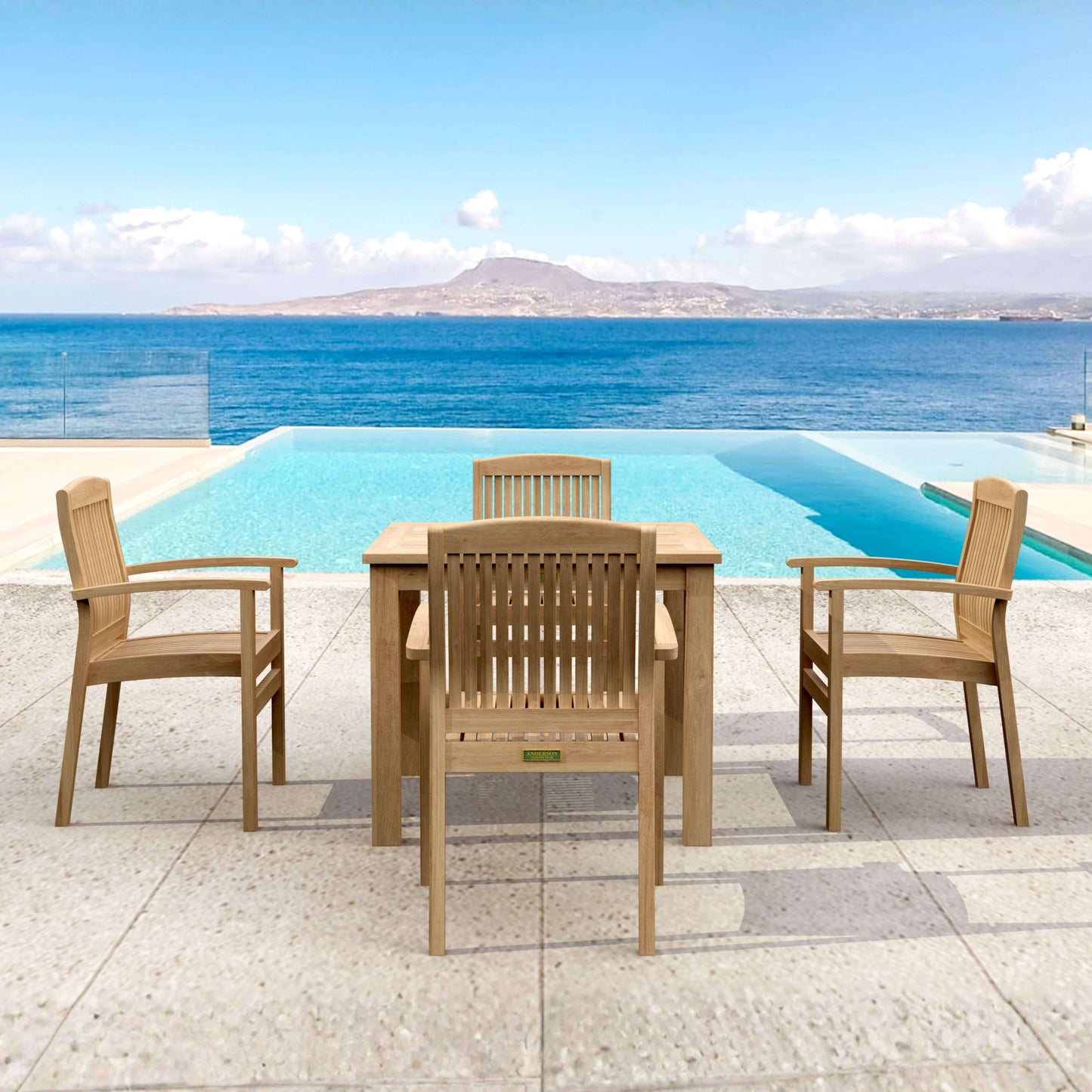 Anderson Teak 5-Piece Bistro Table Set | Anderson Teak Bahama Collection