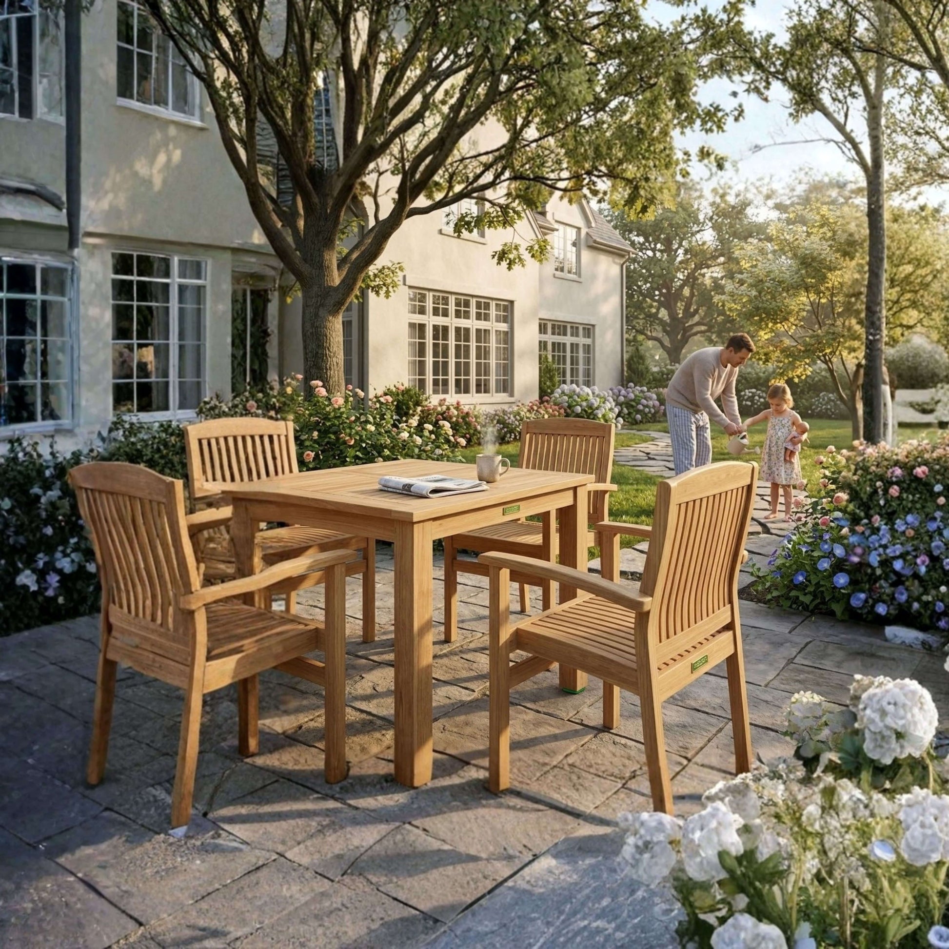 Anderson Teak 5-Piece Bistro Table Set | Anderson Teak Bahama Collection
