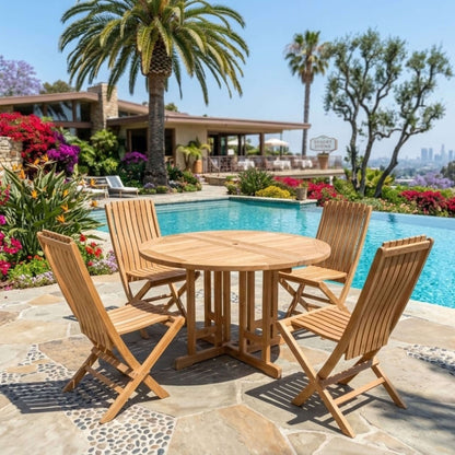 Anderson Teak Butterfly Comfort 5-Piece Dining Table Set | Anderson Teak Bahama Collection