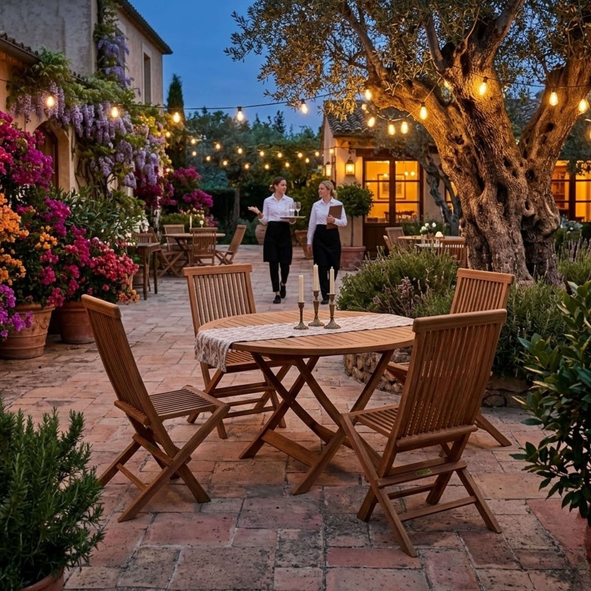 Anderson Teak Classic Bahama 5-Piece Folding Dining Set | Anderson Teak Bahama Collection