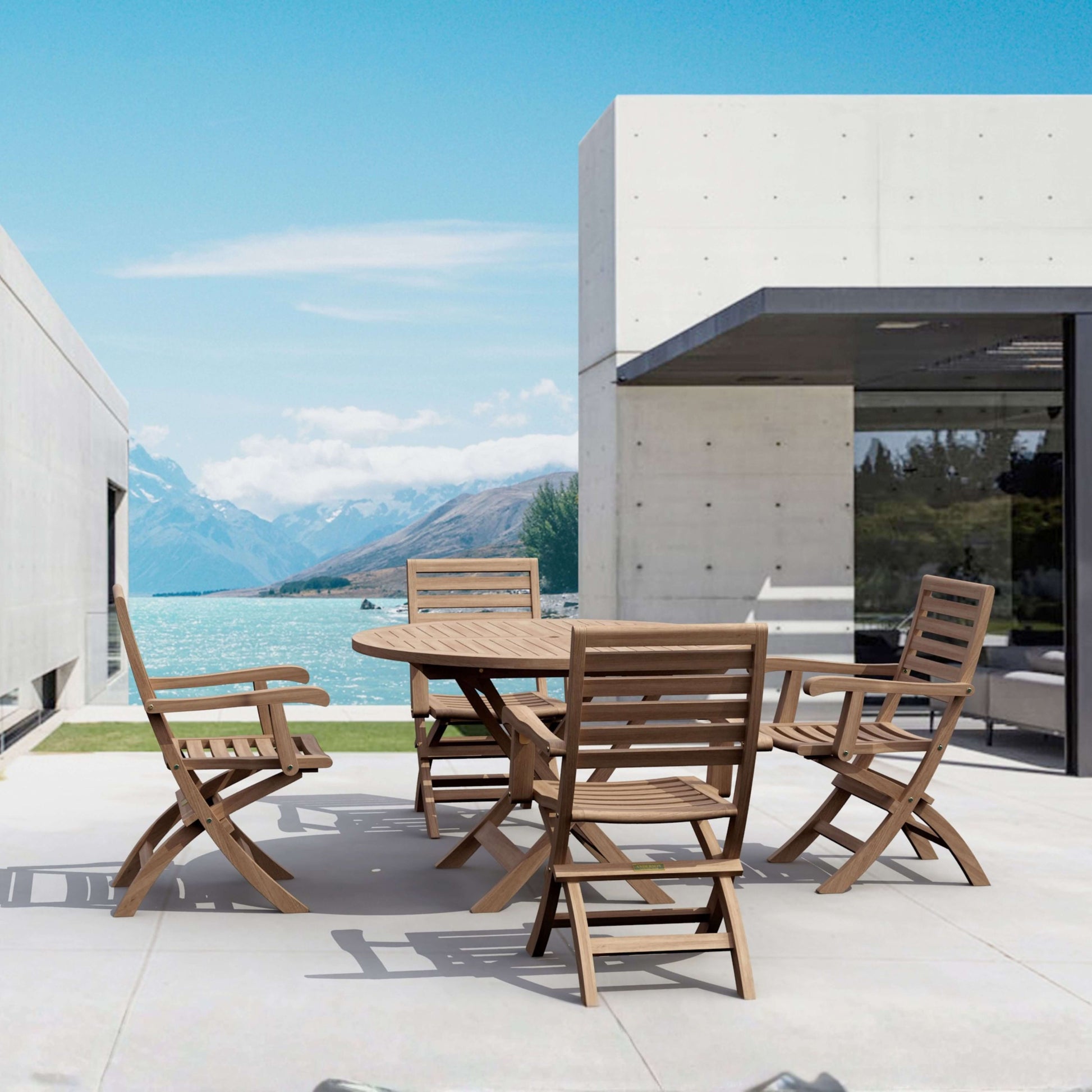 Anderson Teak Andrew Bahama 5-Piece Folding Dining Set | Anderson Teak Bahama Collection