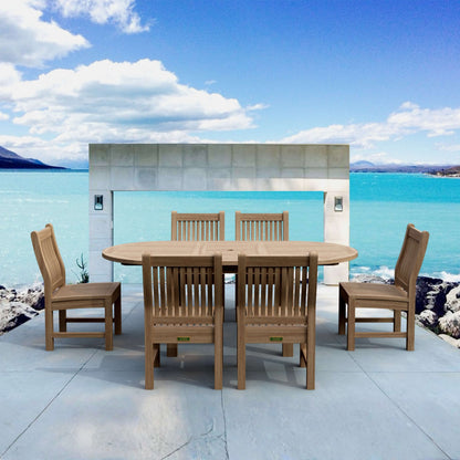 Anderson Teak Bahama Sahara 7-Piece 8' Rectangular Dining Set | Anderson Teak Bahama Collection