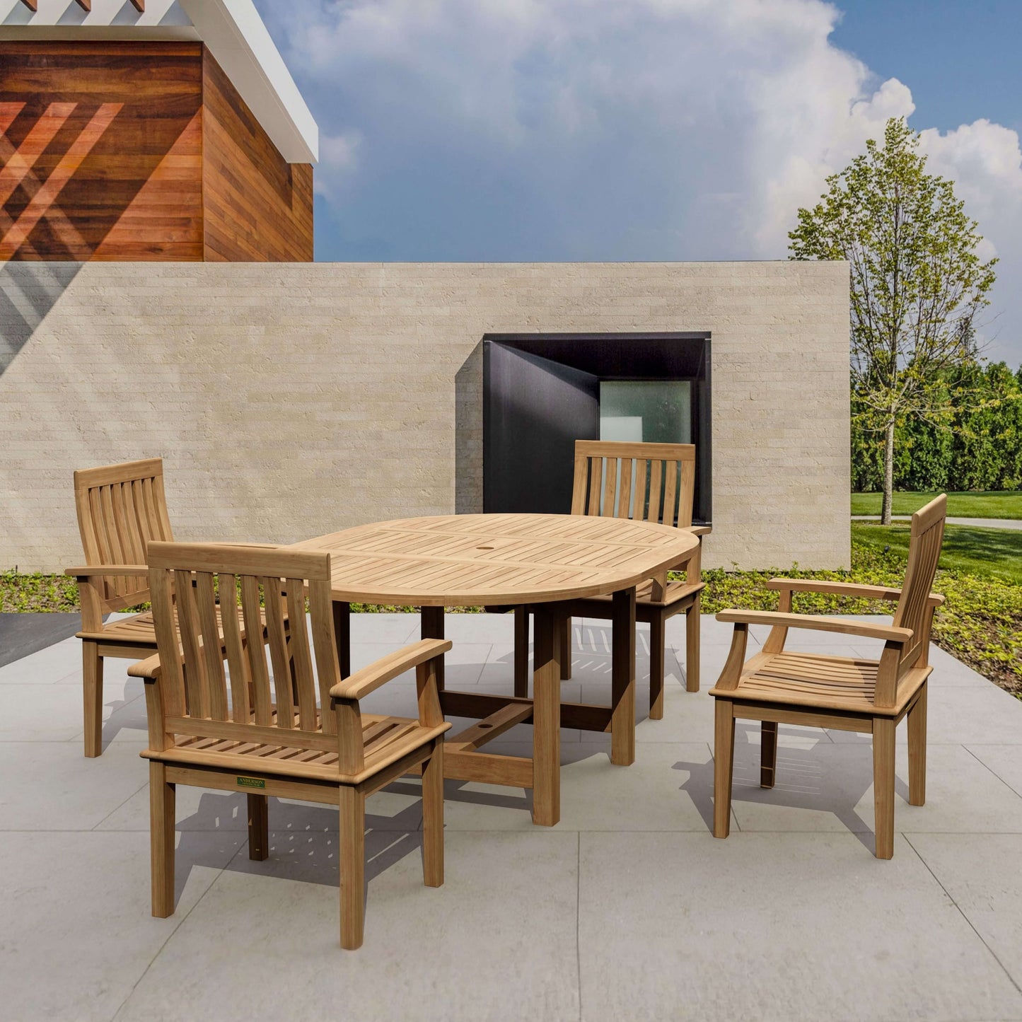 Anderson Teak Bahama Brianna 5-Piece Extension Dining Set | Anderson Teak Bahama Collection
