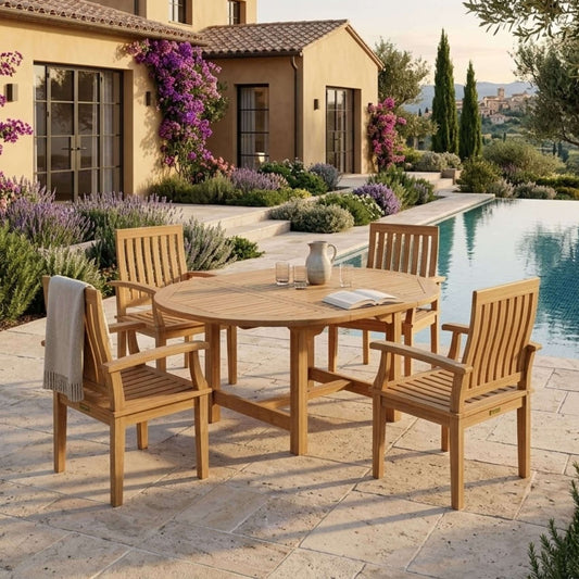 Anderson Teak Bahama Brianna 5-Piece Extension Dining Set | Anderson Teak Bahama Collection