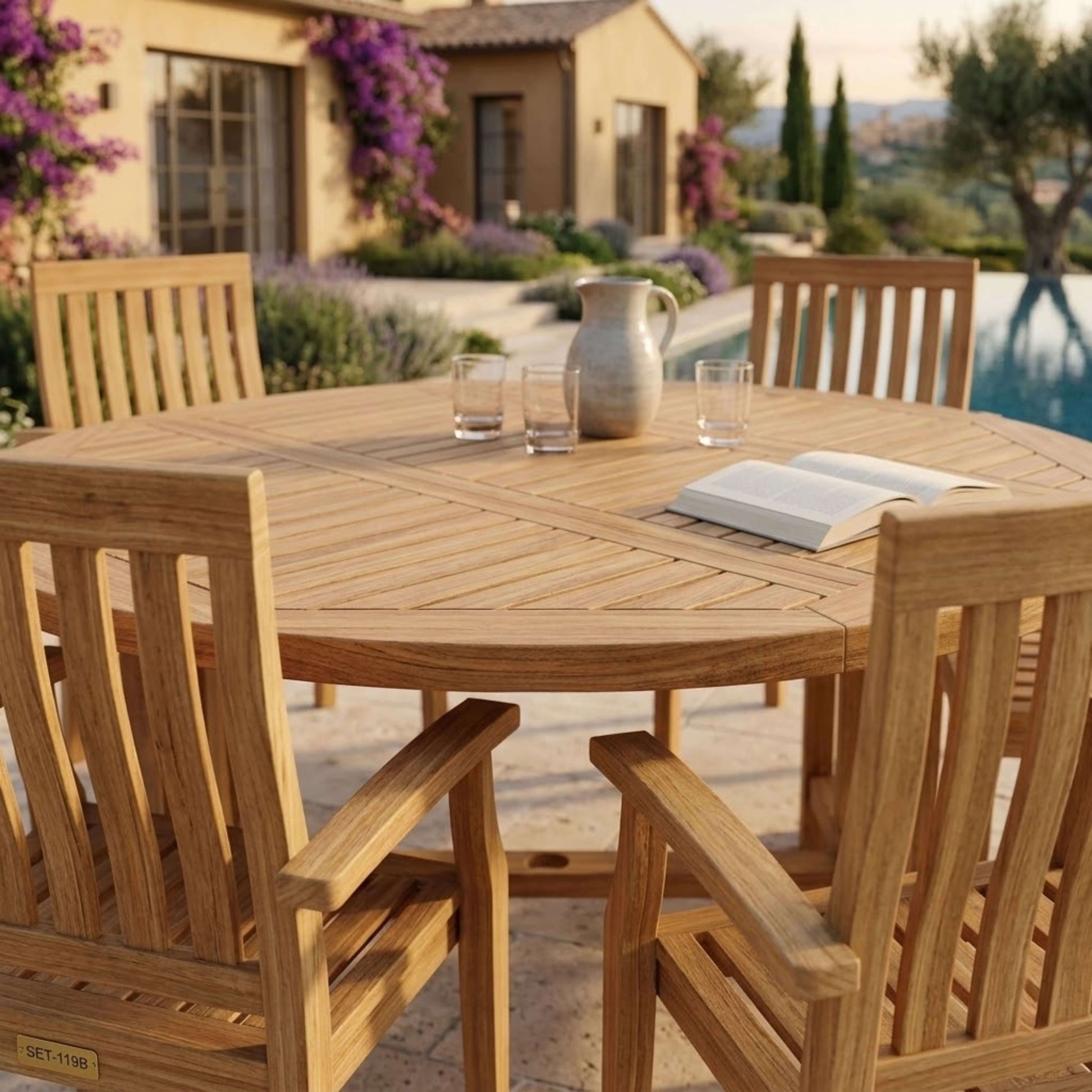 Anderson Teak Bahama Brianna 5-Piece Extension Dining Set | Anderson Teak Bahama Collection