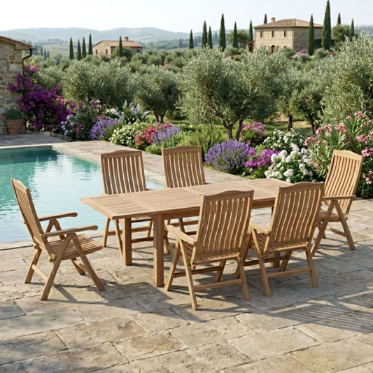 Anderson Teak Bahama Katana 7-Piece Dining Set | Anderson Teak Bahama Collection