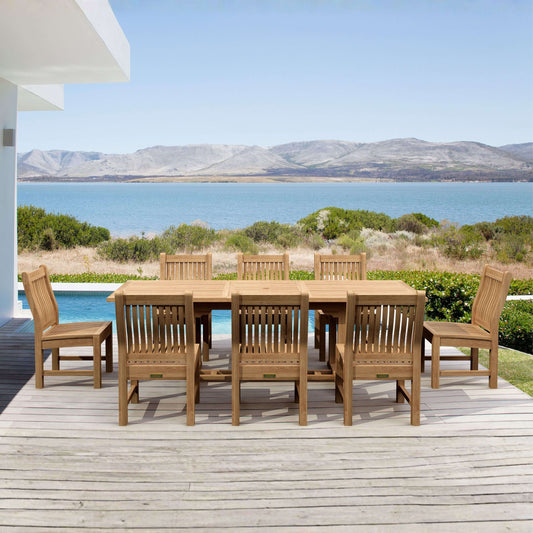 Anderson Teak Bahama Sahara 9-Piece 8' Rectangular Dining Set | Anderson Teak Bahama Collection