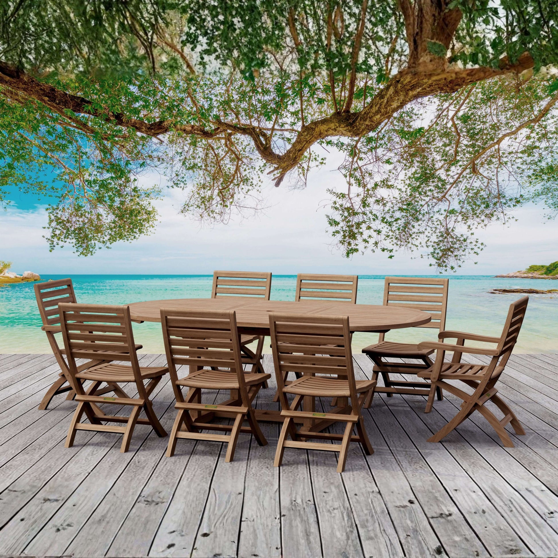Anderson Teak Bahama Andrew 9-Piece Dining Set | Anderson Teak Bahama Collection