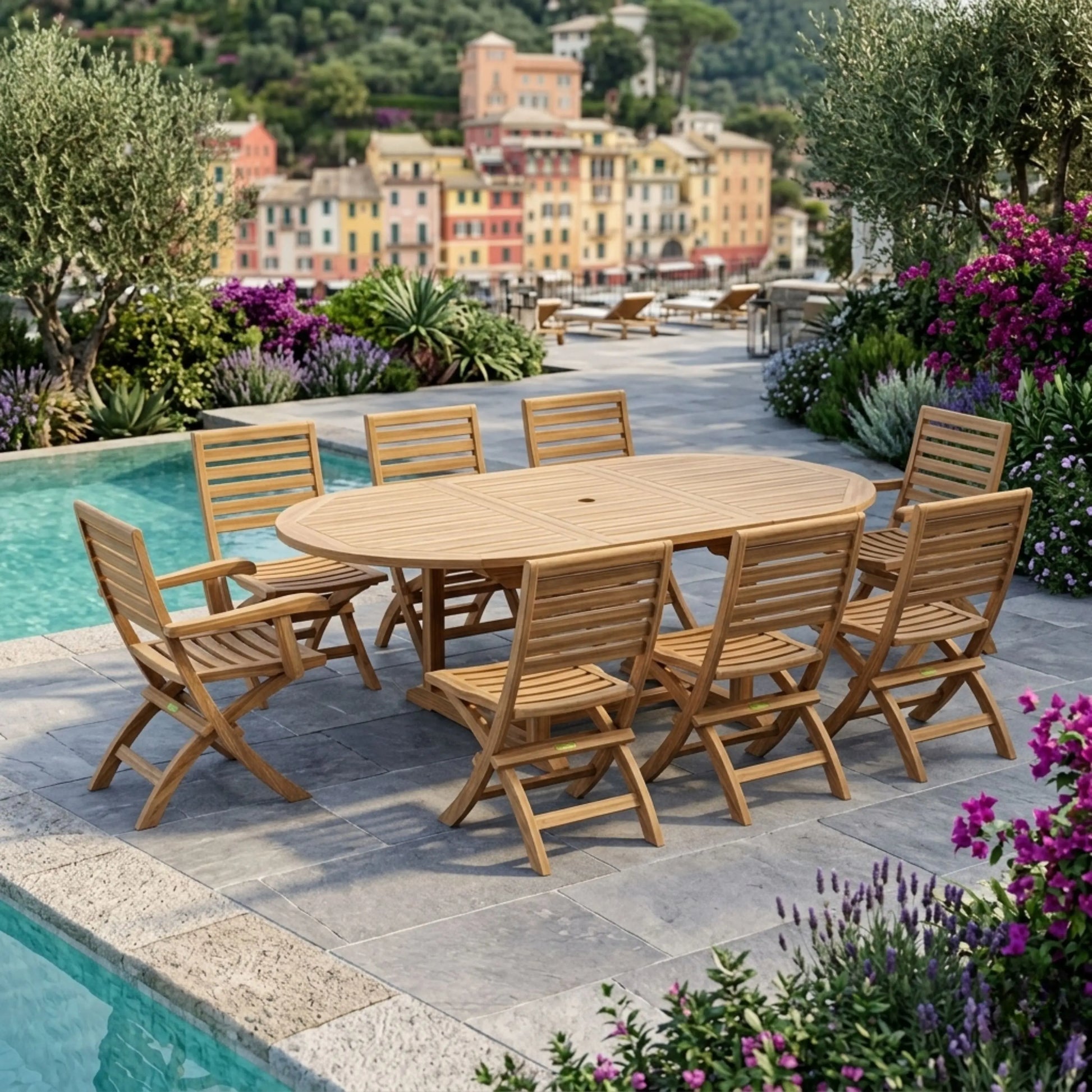 Anderson Teak Bahama Andrew 9-Piece Dining Set | Anderson Teak Bahama Collection