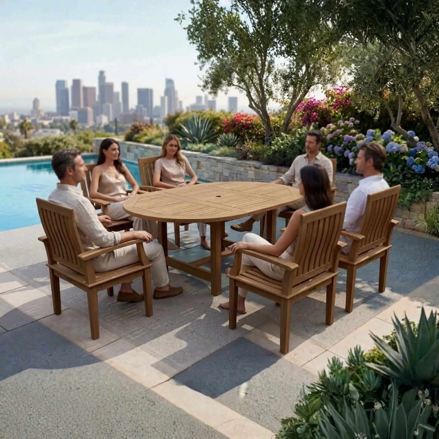 Anderson Teak Bahama Brianna 7-Piece Extension Dining Set | Anderson Teak Bahama Collection