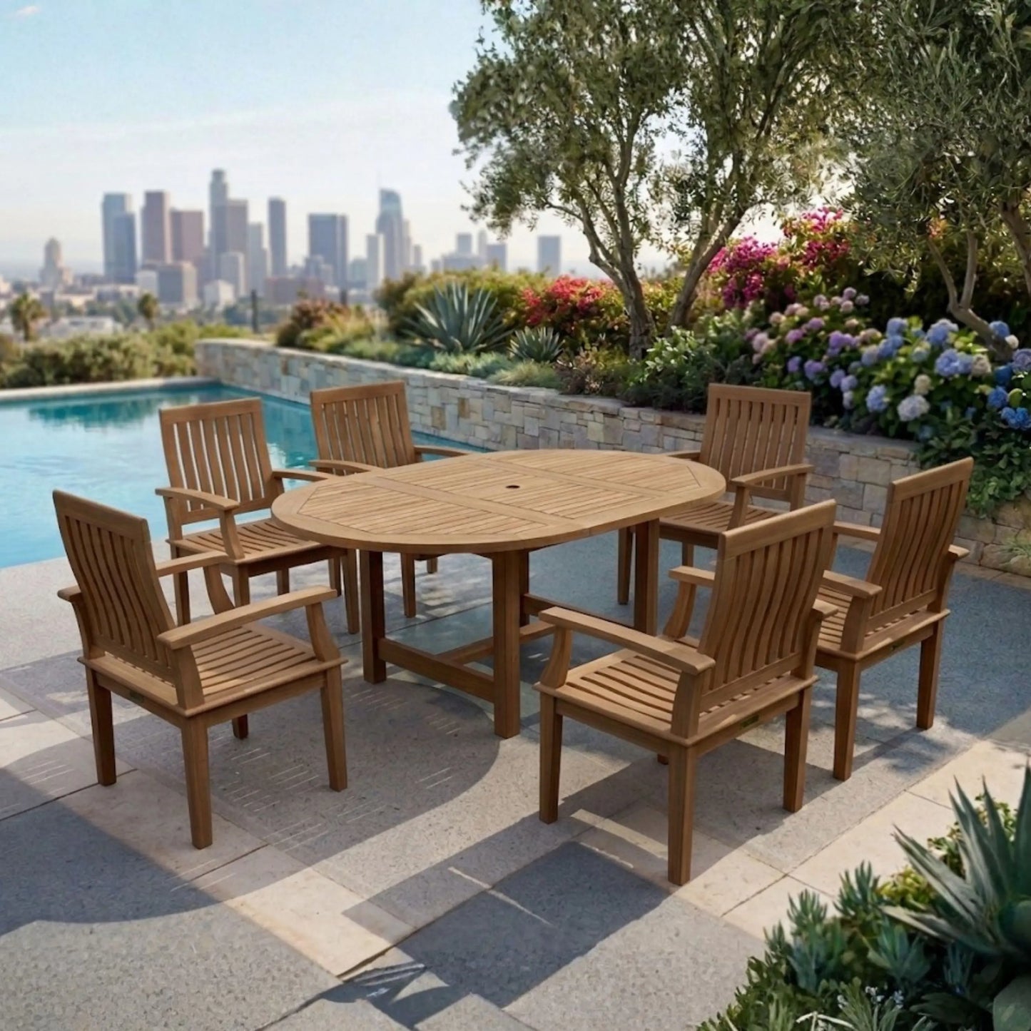 Anderson Teak Bahama Brianna 7-Piece Extension Dining Set | Anderson Teak Bahama Collection