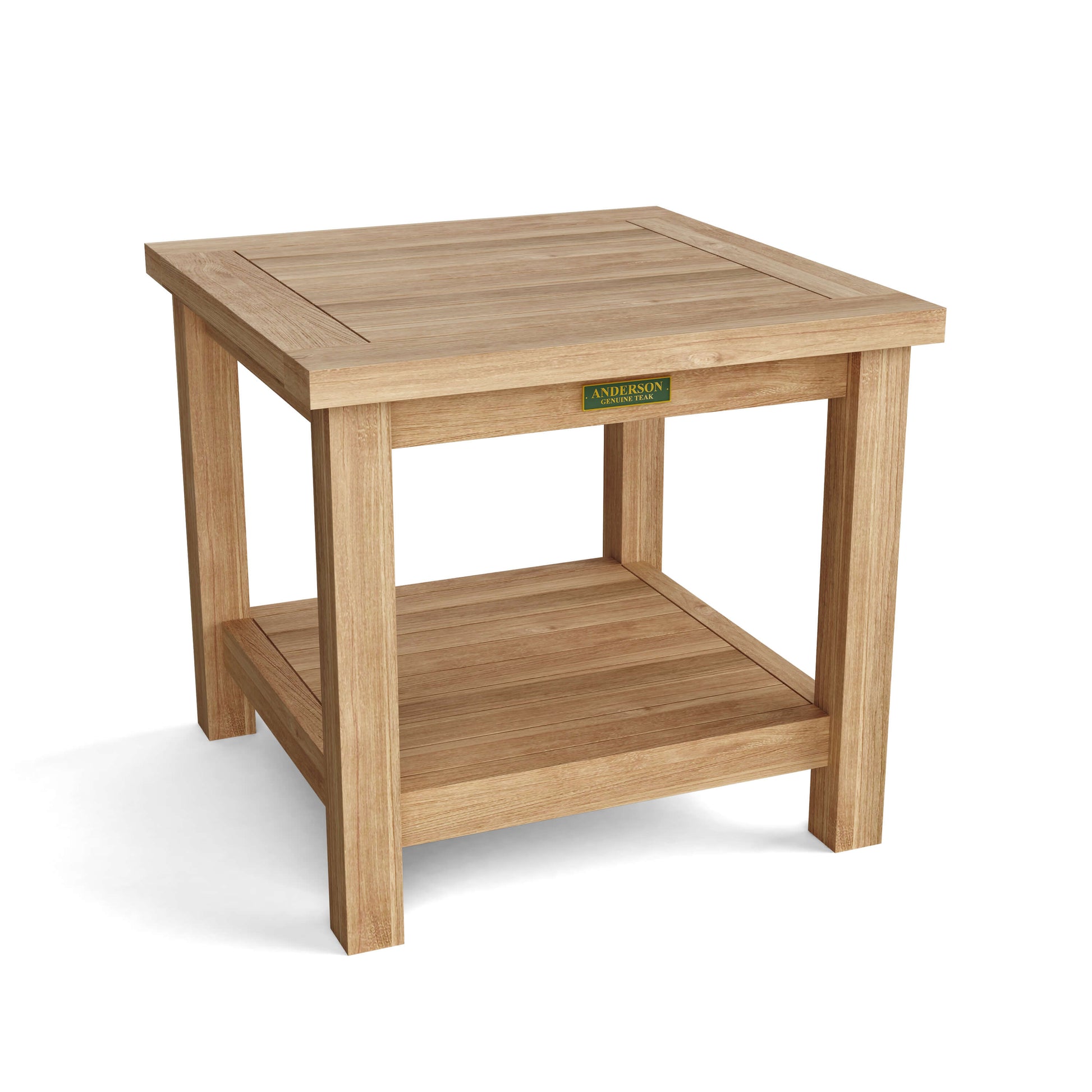 Anderson Teak 22" Square 2-Tier Side Table | Anderson Teak Bahama Collection