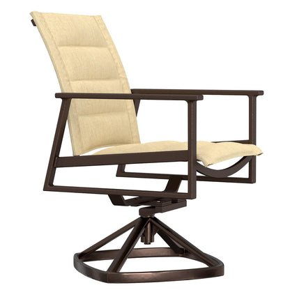 O.W. Lee Marin Padded Sling Swivel Rocker Dining Arm Chair | O.W. Lee Marin Collection