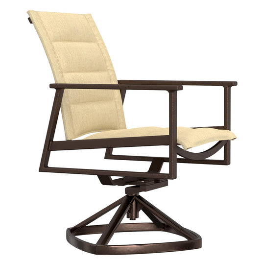 O.W. Lee Marin Padded Sling Swivel Rocker Dining Arm Chair | O.W. Lee Marin Collection