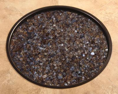 O.W. Lee Accessories Fire Pit | Espresso 6 Lb. Mirrored Glass Kit
