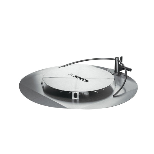 O.W. Lee Compass Fire Pit | Breeo® Outpost 24" Heat Deflector (Includes Post)