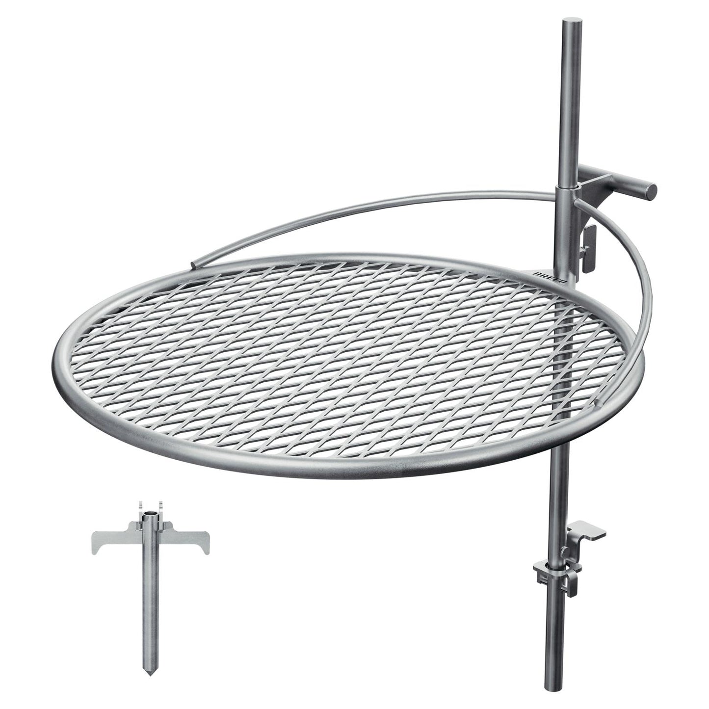 O.W. Lee Compass Fire Pit | Breeo® Outpost 24" Grill (Includes Anchor Point, Post and Bag)