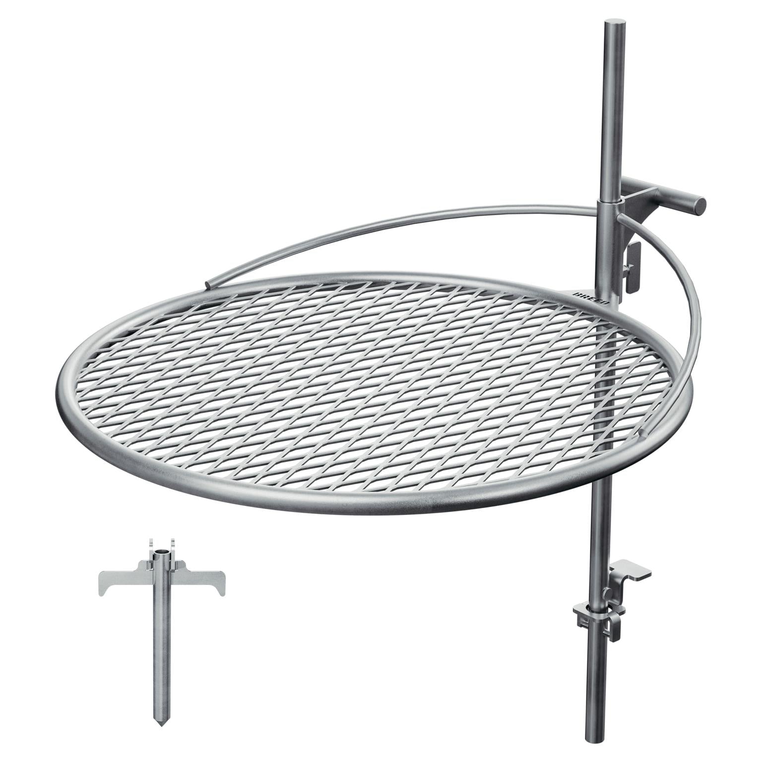 O.W. Lee Compass Fire Pit | Breeo® Outpost 24" Grill (Includes Anchor Point, Post and Bag)