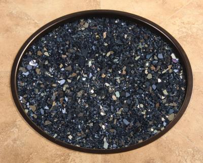 O.W. Lee Accessories Fire Pit | Black 6 Lb. Mirrored Glass Kit
