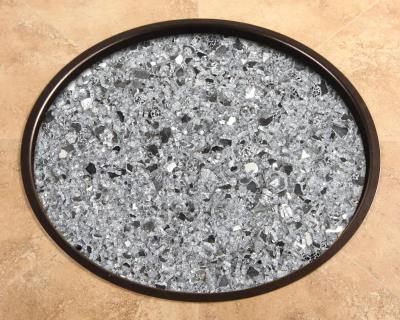 O.W. Lee Accessories Fire Pit | Silver 6 Lb. Mirrored Glass Kit