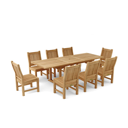 Anderson Teak Bahama Sahara 9-Piece 8' Rectangular Dining Set | Anderson Teak Bahama Collection