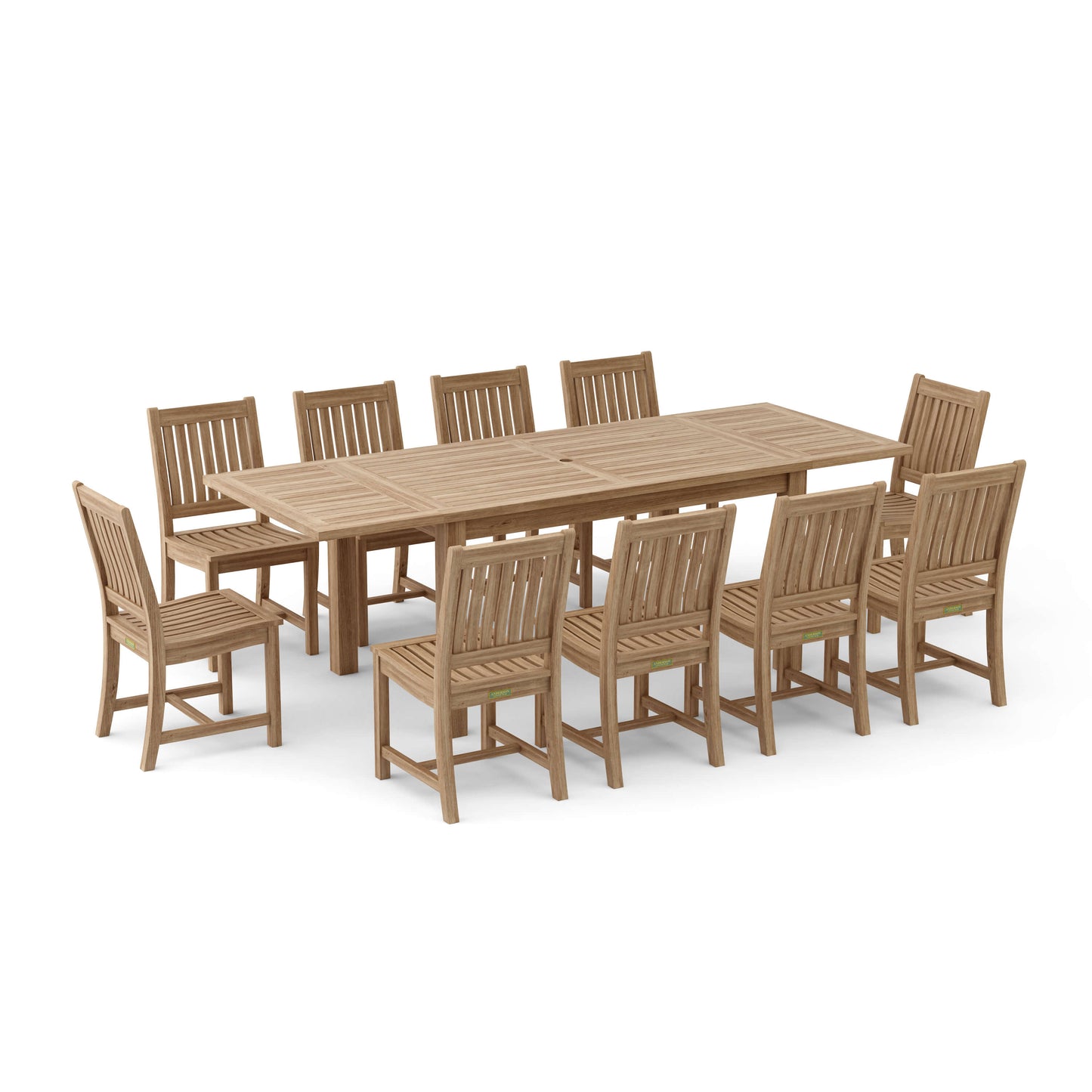 Anderson Teak Bahama Rialto 11-Piece Rectangular Dining Set | Anderson Teak Bahama Collection