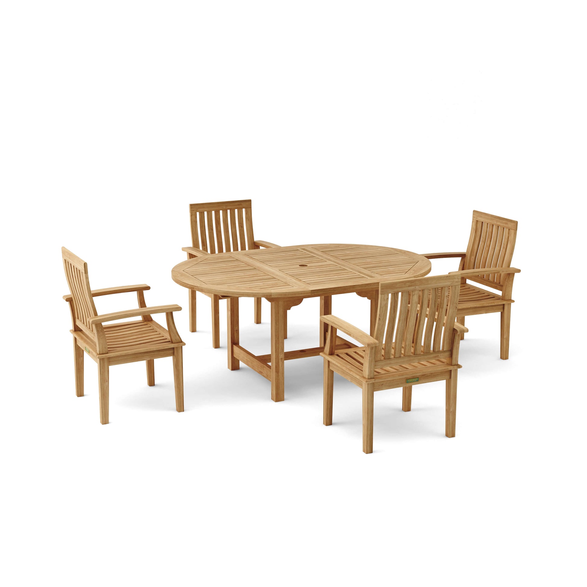 Anderson Teak Bahama Brianna 5-Piece Extension Dining Set | Anderson Teak Bahama Collection
