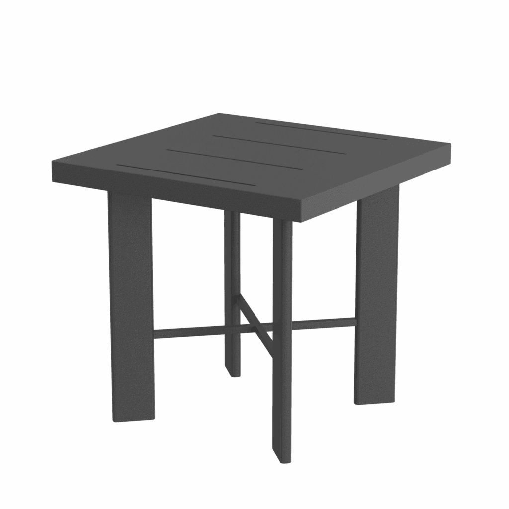 O.W. Lee 20" Sq. Modern Aluminum Side Table