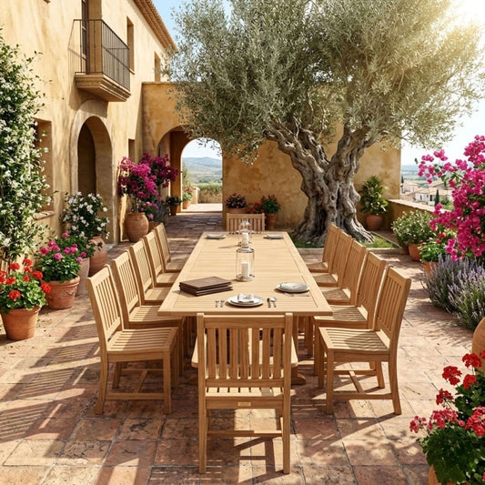 Anderson Teak Valencia 13-Piece Extension Dining Set