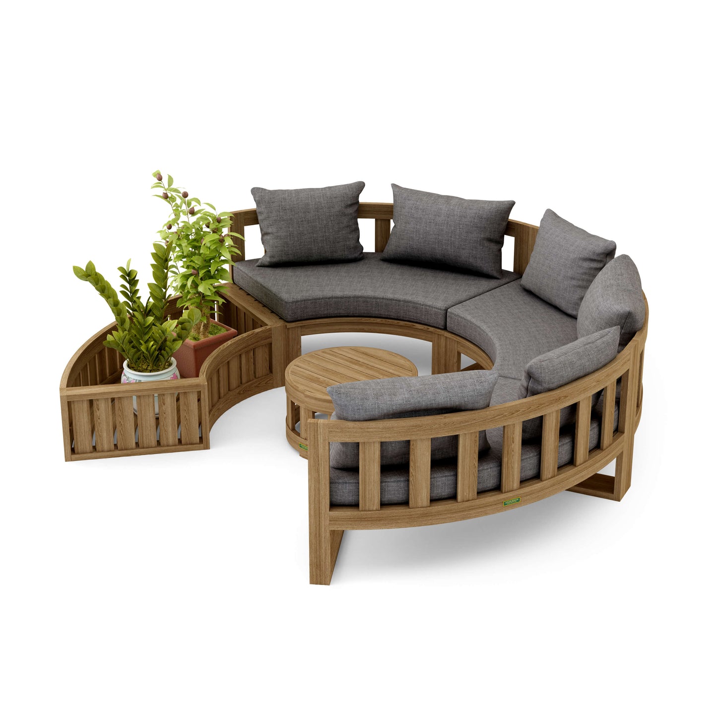 Anderson Teak Circular Modular Deep Seating Set | Anderson Teak