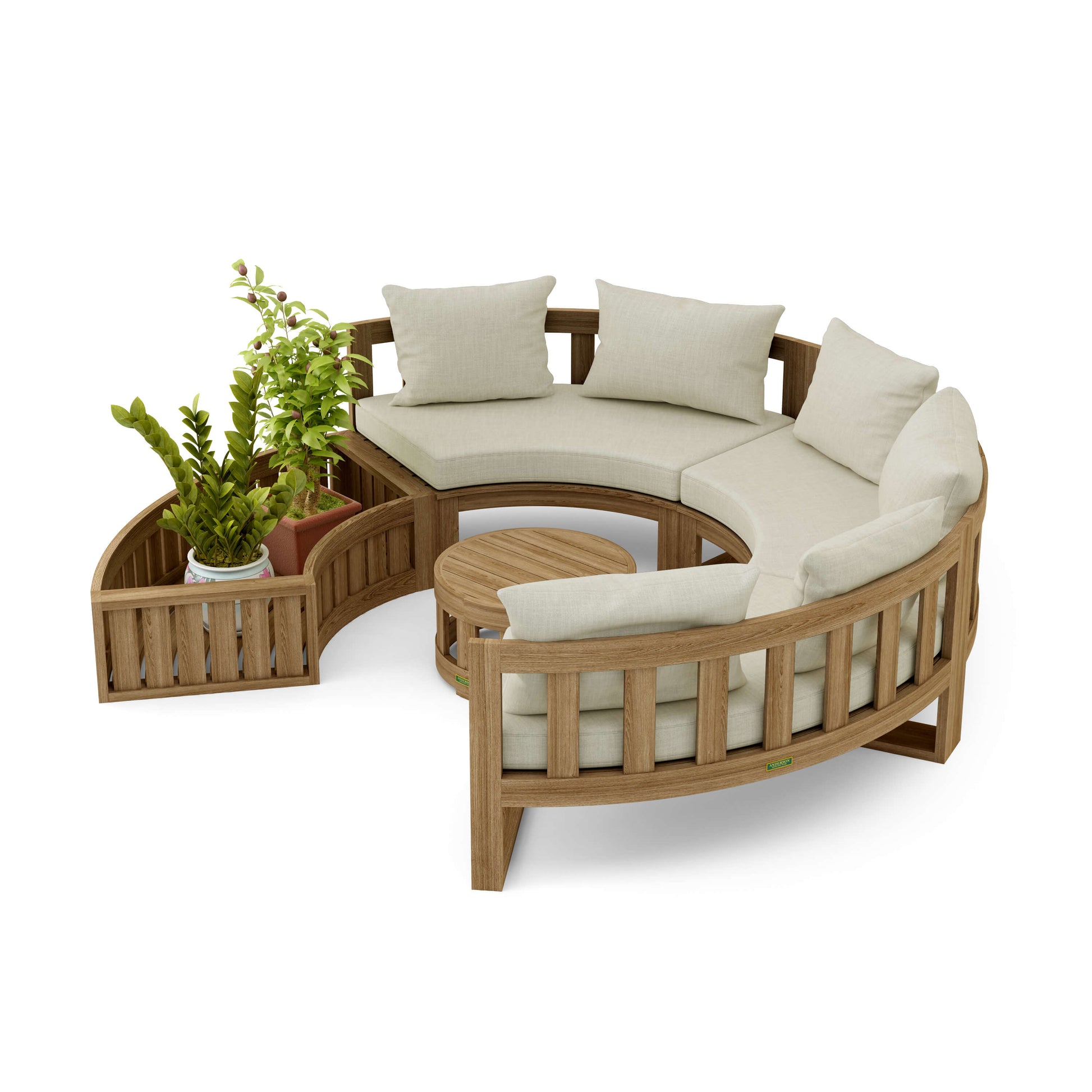 Anderson Teak Circular Modular Deep Seating Set | Anderson Teak