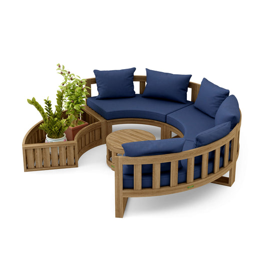 Anderson Teak Circular Modular Deep Seating Set | Anderson Teak