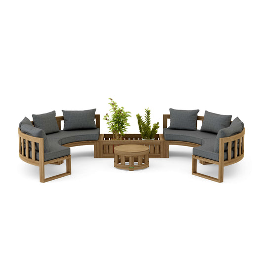 Anderson Teak Circular Modular Deep Seating Set | Anderson Teak