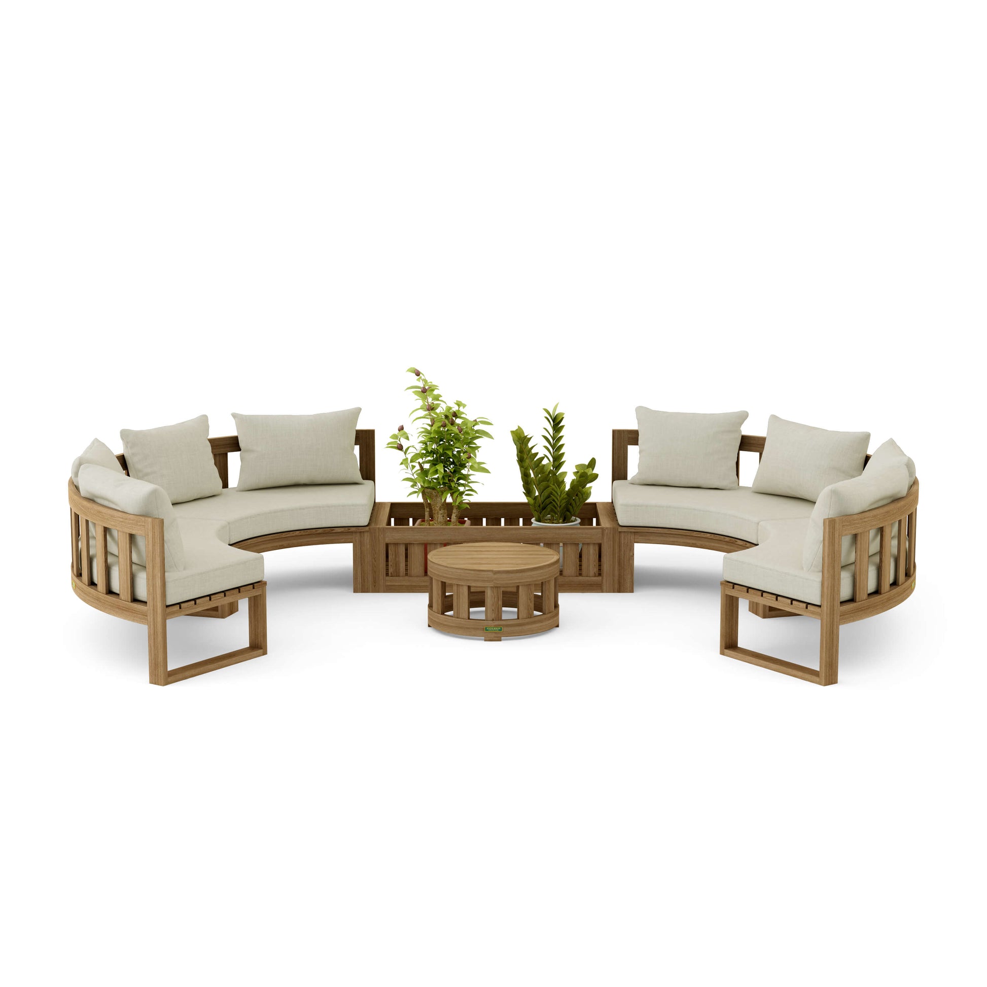 Anderson Teak Circular Modular Deep Seating Set | Anderson Teak