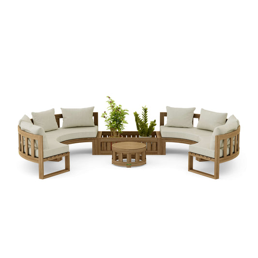 Anderson Teak Circular Modular Deep Seating Set | Anderson Teak