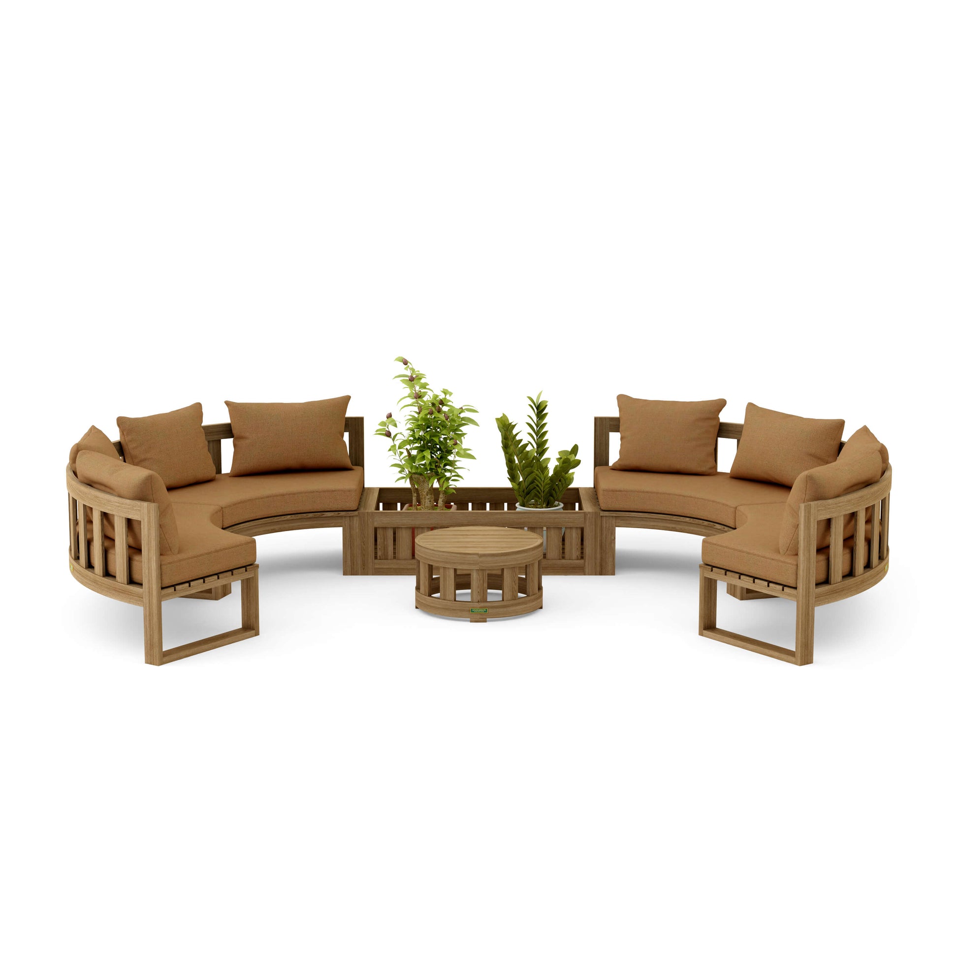 Anderson Teak Circular Modular Deep Seating Set | Anderson Teak