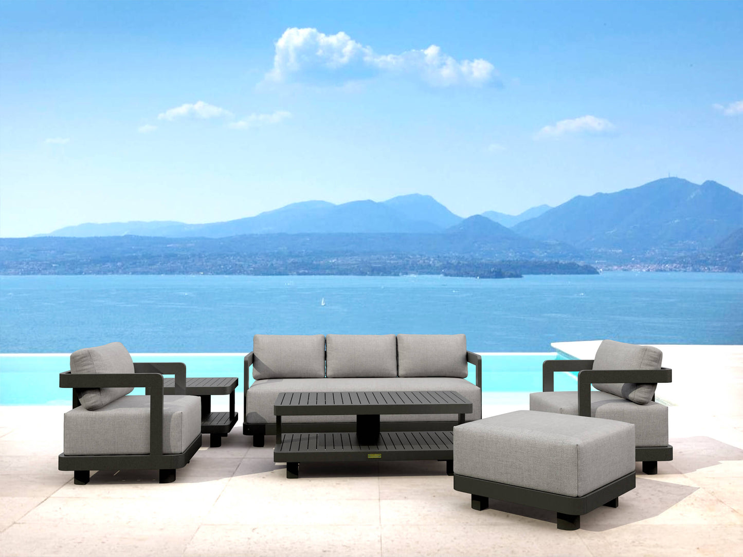 Anderson Teak Granada 6-Piece Aluminum Deep Seating Set