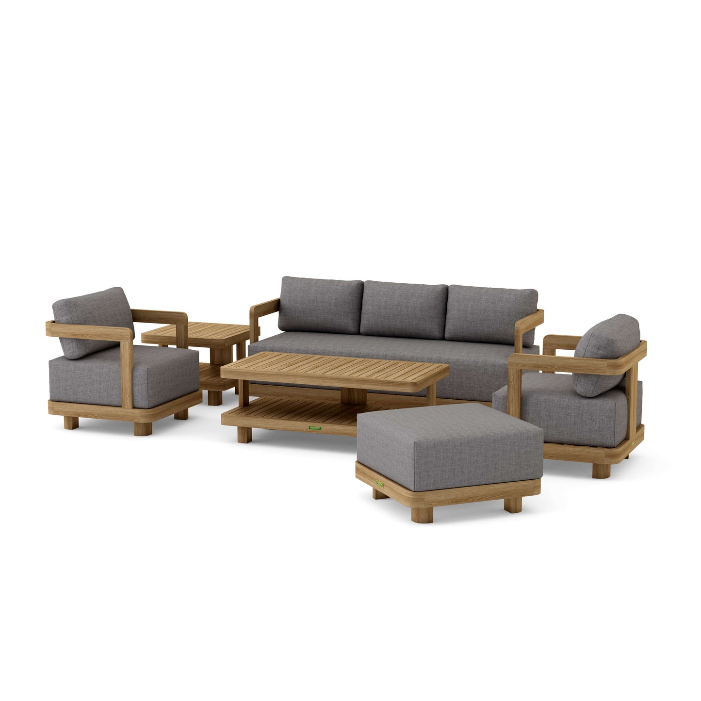 Anderson Teak Granada 6-Piece Deep Seating Set with Ottoman & Side Table | Anderson Teak